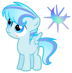 Size: 744x756 | Tagged: safe, artist:thesmall-artist, derpibooru import, oc, pegasus, pony, colt, magical lesbian spawn, male, offspring, parent:oc:snowdrop, parent:princess luna, parents:canon x oc, simple background, solo, transparent background