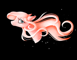 Size: 1400x1100 | Tagged: safe, artist:mrsjuliaiam, derpibooru import, oc, oc only, black background, bust, lidded eyes, looking at you, sidemouth, simple background, solo, windswept mane