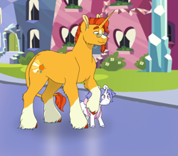 Size: 1600x1400 | Tagged: safe, artist:shortcake1284, derpibooru import, sunburst, oc, oc:beauty, pony, unicorn, female, filly, offspring, parent:fancypants, parent:fleur-de-lis, parents:fancyfleur