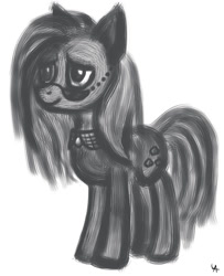 Size: 950x1170 | Tagged: safe, artist:underwoodart, derpibooru import, pony, loose hair, monochrome, sketch, solo