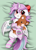 Size: 2550x3509 | Tagged: safe, artist:pridark, derpibooru import, oc, oc only, alicorn, pony, alicorn oc, bed, bow, clothes, female, on back, socks, solo, striped socks, teddy bear