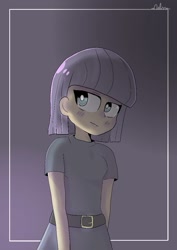 Size: 723x1023 | Tagged: safe, artist:lunawoonanight, maud pie, equestria girls, blushing, female, gradient background, solo