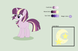 Size: 1016x666 | Tagged: safe, artist:roseloverofpastels, derpibooru import, oc, oc:mystery moon, pony, unicorn, female, mare, offspring, parent:moondancer, parent:star tracker, reference sheet, simple background, solo