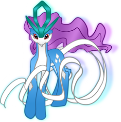 Size: 2398x2408 | Tagged: safe, artist:visiouscatlovet, derpibooru import, pony, pokémon, ponified, ponymon, simple background, solo, suicune, transparent background