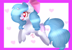 Size: 5000x3500 | Tagged: safe, artist:sweethearts11, derpibooru import, oc, oc only, oc:aira, pony, unicorn, bow, broken horn, female, hair bow, heart eyes, mare, solo, wingding eyes