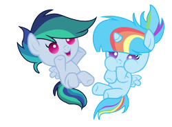 Size: 1392x1032 | Tagged: safe, artist:thesmall-artist, derpibooru import, oc, oc only, oc:colour sparkling, oc:shooting star (bronyponyyy2340), alicorn, pegasus, pony, baby, baby pony, base used, colt, female, filly, magical lesbian spawn, male, offspring, parent:rainbow dash, parent:twilight sparkle, parents:twidash, simple background, transparent background