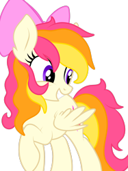 Size: 2048x2732 | Tagged: safe, artist:prismaticstars, oc, oc only, oc:sunkist, pegasus, pony, bow, female, hair bow, high res, mare, simple background, solo, transparent background, vector