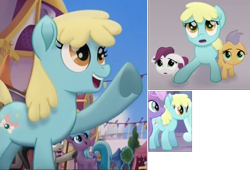 Size: 1033x702 | Tagged: safe, derpibooru import, screencap, bunny moon, symphonia melody, earth pony, pony, my little pony: the movie, background pony, compilation, cropped, female, happy, heart, heart hoof, mare, raised hoof, solo focus, underhoof, unnamed pony, worried