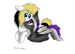 Size: 3507x2550 | Tagged: safe, artist:nacle, oc, oc only, oc:nightwalker, oc:whiteout, bat pony, pony, cuddling, female, fluffy, lying down, simple background, transparent background