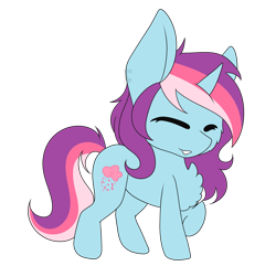 Size: 3115x3000 | Tagged: safe, artist:crazllana, oc, oc only, oc:rain, pony, unicorn, chibi, female, high res, mare, simple background, solo, transparent background