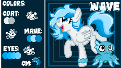 Size: 820x460 | Tagged: safe, artist:sweettuney, oc, oc only, oc:wave, octopus, pony