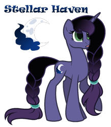 Size: 870x999 | Tagged: safe, artist:andy-hazards, derpibooru import, oc, oc only, oc:stellar haven, pony, unicorn, base used, female, gradient mane, mare, offspring, parent:princess luna, parent:unknown, simple background, solo, transparent background