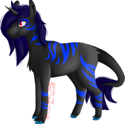 Size: 495x492 | Tagged: safe, derpibooru import, oc, oc:crow, unicorn, zebra, zebracorn, digital art, female, mare, simple background, solo, transparent background