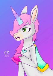 Size: 1000x1413 | Tagged: safe, artist:cookiedogmilky, derpibooru import, pony, unicorn, barely pony related, female, mare, solo