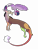 Size: 2500x3300 | Tagged: safe, artist:silcybell, derpibooru import, discord, twilight sparkle, twilight sparkle (alicorn), alicorn, draconequus, pony, discolight, duo, female, leonine tail, male, mare, shipping, simple background, spread wings, straight, transparent background, wings