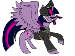 Size: 2048x1536 | Tagged: artist needed, safe, derpibooru import, twilight sparkle, twilight sparkle (alicorn), alicorn, 1000 hours in ms paint, beard, bomber crew, facial hair, kaiser von düsen, moustache, service cap, simple background, solo, transparent background