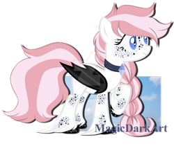 Size: 1024x864 | Tagged: safe, artist:magicdarkart, derpibooru import, oc, oc only, bat pony, pony, colored wings, female, mare, simple background, solo, transparent background, watermark