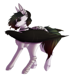 Size: 3801x4000 | Tagged: safe, artist:crazllana, derpibooru import, oc, oc:artemis, pegasus, pony, colored wings, female, mare, simple background, solo, transparent background