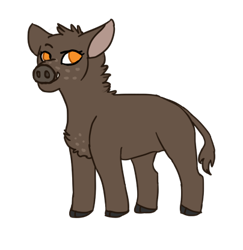 Size: 404x415 | Tagged: safe, artist:genjiin, derpibooru import, oc, oc only, oc:artemis, boar, them's fightin' herds, community related, female, non-mlp oc, simple background, solo, tfh oc, transparent background