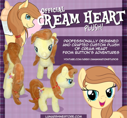 Size: 863x800 | Tagged: safe, artist:jan, derpibooru import, oc, oc:cream heart, earth pony, pony, advertisement, plushie, she knows