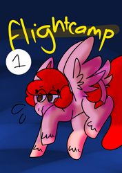 Size: 1447x2039 | Tagged: safe, artist:php115, derpibooru exclusive, derpibooru import, pegasus, pony, comic:flightcamp, balloon (inanimate insanity), comic cover, inanimate insanity, male, medibang paint, ponified, preview, sneak peek, solo