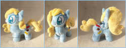 Size: 1942x742 | Tagged: safe, artist:lilmoon, derpibooru import, oc, oc:meadow lark, pegasus, pony, chibi, female, irl, mare, photo, plushie, solo