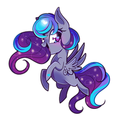 Size: 1000x1000 | Tagged: safe, artist:ipun, oc, oc only, pegasus, pony, chibi, commission, female, gift art, heart eyes, mare, simple background, solo, transparent background, wingding eyes