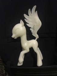 Size: 3024x4032 | Tagged: safe, anonymous artist, derpibooru import, oc, earth pony, original species, pegasus, 3d print, figurine, grayscale, irl, monochrome, photo