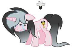 Size: 1119x769 | Tagged: safe, artist:darbypop1, derpibooru import, oc, oc:destiny sadness, pony, unicorn, crying, female, mare, simple background, solo, transparent background