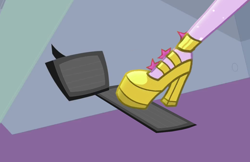 Size: 1370x888 | Tagged: safe, screencap, sci-twi, twilight sparkle, dance magic, equestria girls, spoiler:eqg specials, clothes, cropped, driving, high heels, legs, pedal, pictures of legs, platform shoes, shoes, solo