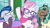 Size: 1920x1080 | Tagged: safe, derpibooru import, screencap, ever essence, minty mocha, raspberry latte, earth pony, pony, unicorn, the parent map, armpits, body odor, disgusted, female, glasses, hipster, mare, sire's hollow, smell, smelly, trio, visible stench