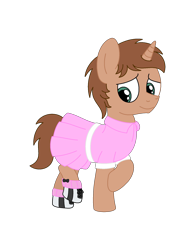 Size: 1500x1922 | Tagged: safe, artist:peternators, derpibooru import, oc, oc only, clothes, colt, crossdressing, cute, dress, male, simple background, solo, teenager, transparent background