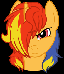 Size: 400x458 | Tagged: safe, artist:sarahgdo, derpibooru import, offspring, parent:flash sentry, parent:sunset shimmer, parents:flashimmer