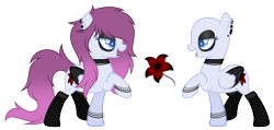 Size: 3060x1460 | Tagged: safe, artist:bloodlover2222, derpibooru import, oc, oc only, pegasus, pony, choker, clothes, eyeshadow, female, makeup, mare, simple background, socks, solo, transparent background, two toned wings