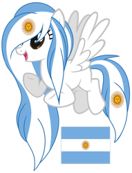 Size: 1024x1340 | Tagged: safe, artist:cosmicwitchadopts, derpibooru import, pegasus, pony, argentina, female, mare, nation ponies, ponified, simple background, solo, transparent background