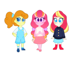 Size: 1024x768 | Tagged: safe, artist:carouselunique, pumpkin cake, oc, oc:honeycrisp blossom, oc:ma belle danseuse, equestria girls, child, cute, equestria girls-ified, honeycrisp tales, offspring, parent:big macintosh, parent:moondancer, parent:prince blueblood, parent:princess cadance, parents:cadmac, parents:moonblood, simple background, transparent background