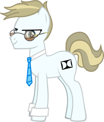 Size: 1727x2018 | Tagged: safe, artist:grapefruitface1, derpibooru import, oc, oc:thomas pony, earth pony, pony, pony creator, 80s, cuffs (clothes), glasses, looking at you, musician, necktie, ponified, simple background, solo, thomas dolby, transparent background