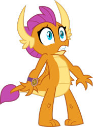 Size: 3760x5146 | Tagged: safe, artist:frownfactory, derpibooru import, smolder, dragon, a matter of principals, .svg available, dragoness, female, horns, scared, simple background, solo, svg, transparent background, vector, wings