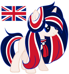 Size: 1024x1097 | Tagged: safe, artist:cosmicwitchadopts, derpibooru import, pony, unicorn, female, mare, nation ponies, ponified, simple background, solo, transparent background, united kingdom