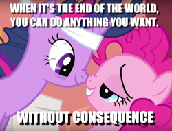 Size: 856x654 | Tagged: safe, edit, edited screencap, screencap, twilight sparkle, pony, it's about time, boop, image macro, implying, lidded eyes, meme, noseboop