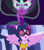 Size: 955x1075 | Tagged: safe, derpibooru import, screencap, midnight sparkle, sci-twi, twilight sparkle, dance magic, equestria girls, friendship games, spoiler:eqg specials, bare shoulders, comparison, cute, evil grin, grin, lidded eyes, ponied up, sleeveless, smiling, smirk