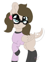 Size: 1024x1378 | Tagged: safe, artist:moonlightdisney5, derpibooru import, oc, pegasus, pony, clothes, deer tail, female, glasses, simple background, solo, sweater, transparent background