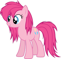 Size: 6000x5776 | Tagged: safe, artist:slb94, derpibooru import, pinkie pie, earth pony, pony, 80s, absurd resolution, alternate hairstyle, messy mane, simple background, solo, transparent background, vector