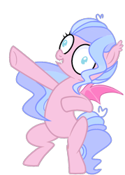 Size: 1000x1397 | Tagged: safe, artist:cloiepony, oc, oc only, oc:glitzy glam, bat pony, pony, bipedal, female, mare, meme, simple background, solo, transparent background