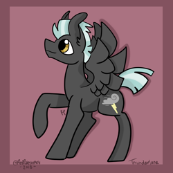 Size: 800x800 | Tagged: safe, artist:redpalette, derpibooru import, thunderlane, pegasus, pony, cellshaded, cute, digital, male, solo, stallion, wonderbolts