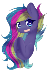 Size: 2000x3000 | Tagged: safe, artist:togeticisa, oc, oc only, oc:colored rain, hooves together, simple background, solo, transparent background, wingding eyes