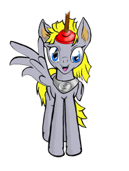 Size: 1818x2400 | Tagged: safe, artist:ciaran, derpibooru exclusive, oc, oc only, oc:gallant aura, 2017 community collab, cute, derpibooru community collaboration, fake alicorn, looking at you, plungercorn, simple background, smiling, solo, transparent background, wing hands