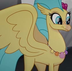 Size: 801x797 | Tagged: safe, derpibooru import, screencap, princess skystar, classical hippogriff, hippogriff, my little pony: the movie, cropped, cute, skyabetes, solo