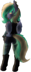 Size: 823x1920 | Tagged: safe, artist:obsidianocelot, oc, oc only, oc:starlight starbright, anthro, pegasus, unguligrade anthro, bracelet, clothes, ear piercing, female, jewelry, mare, piercing, punk, simple background, solo, spiked wristband, tongue out, transparent background
