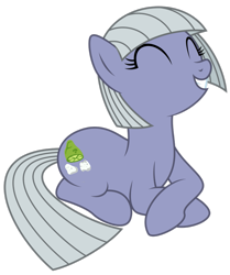 Size: 855x1024 | Tagged: safe, artist:reitanna-seishin, edit, limestone pie, earth pony, pony, eyes closed, female, grin, happy, open mouth, prone, simple background, smiling, solo, transparent background, vector, when she smiles